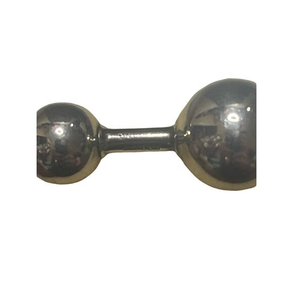 Harvey Avedon Rare Sterling Silver Barbell Cufflinks 6 grams - Picture 4 of 7